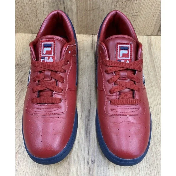 Fila Original Fitness Sneakers Mens 8 Red Navy White 90's Hip Hop 11F16LT-640 - Picture 4 of 16